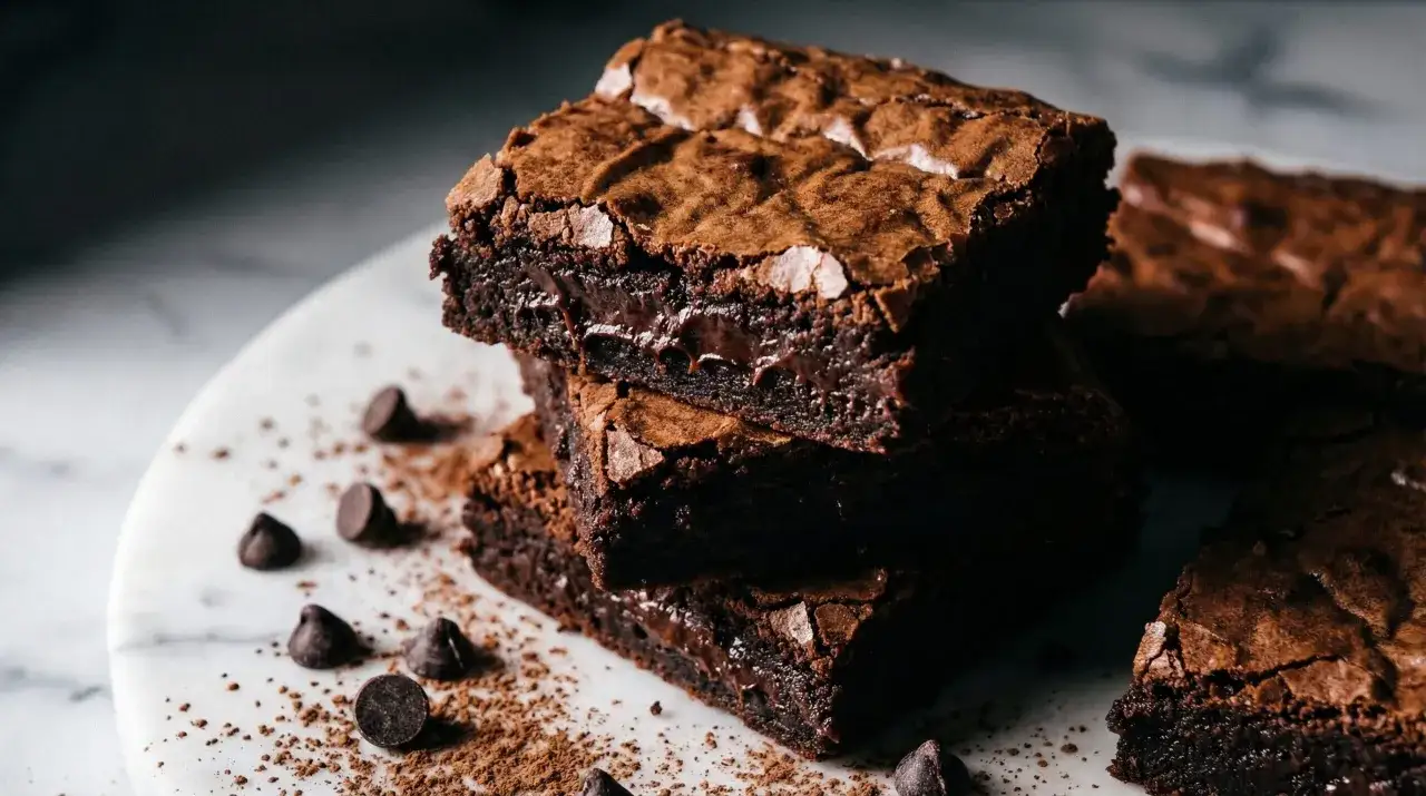 Pyszne, wilgotne brownie z płynnym środkiem. Idealne na deser, gdy masz ochotę na coś słodkiego. Ten brownie przepis jest prosty i szybki.